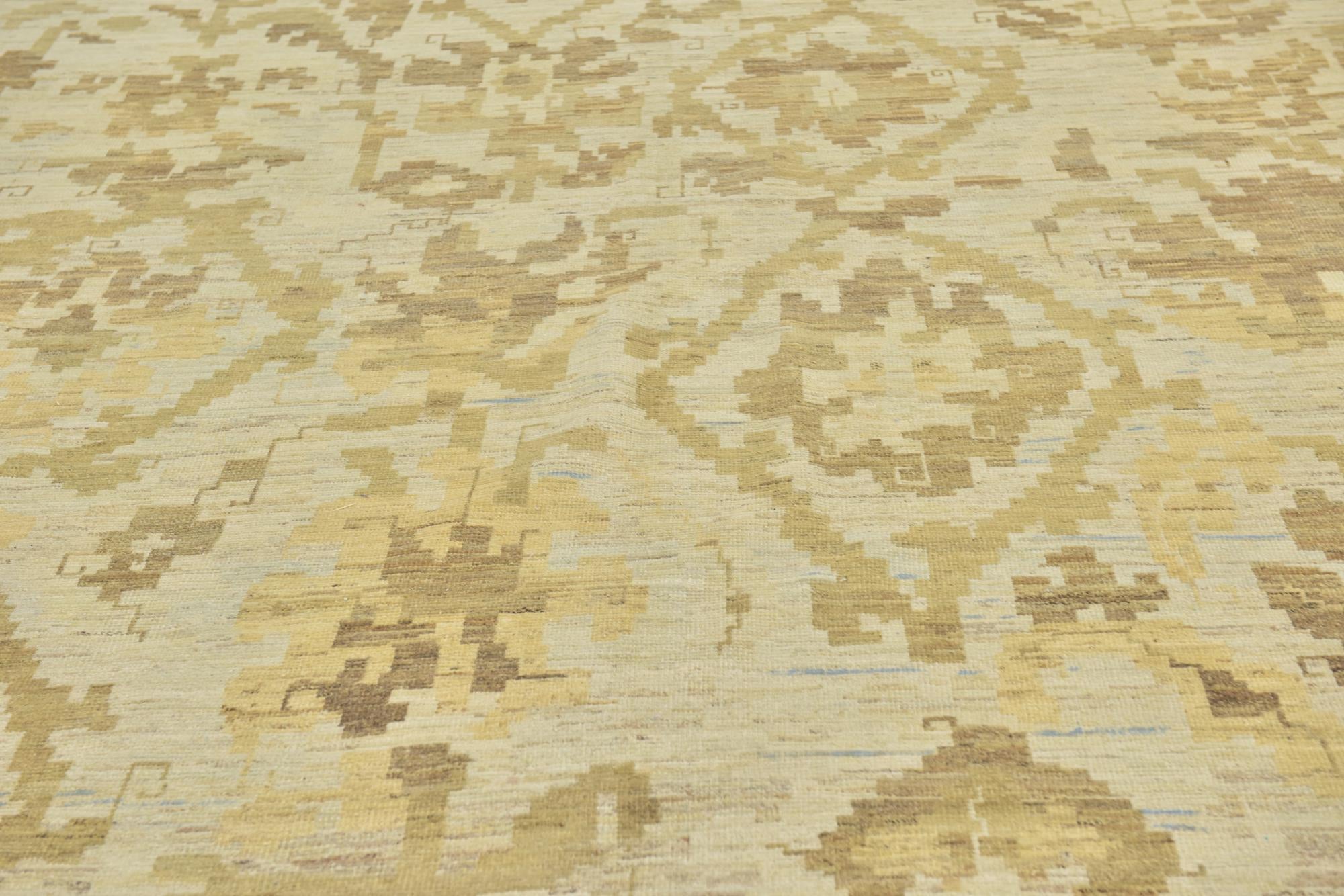 12' 2 x 15' 6 Hand Knotted Oushak Wool Rug