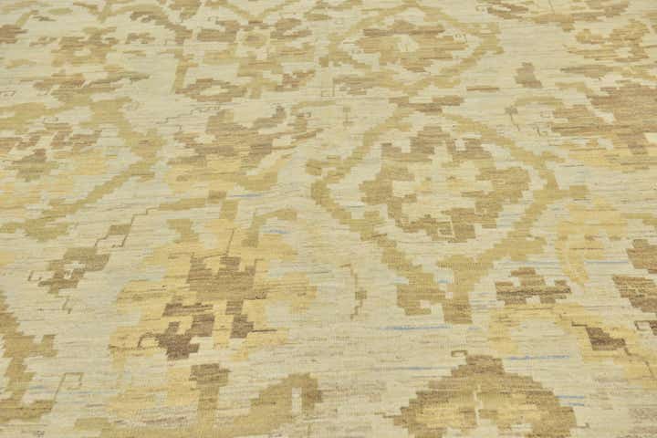 12' 2 x 15' 6 Hand Knotted Oushak Wool Rug