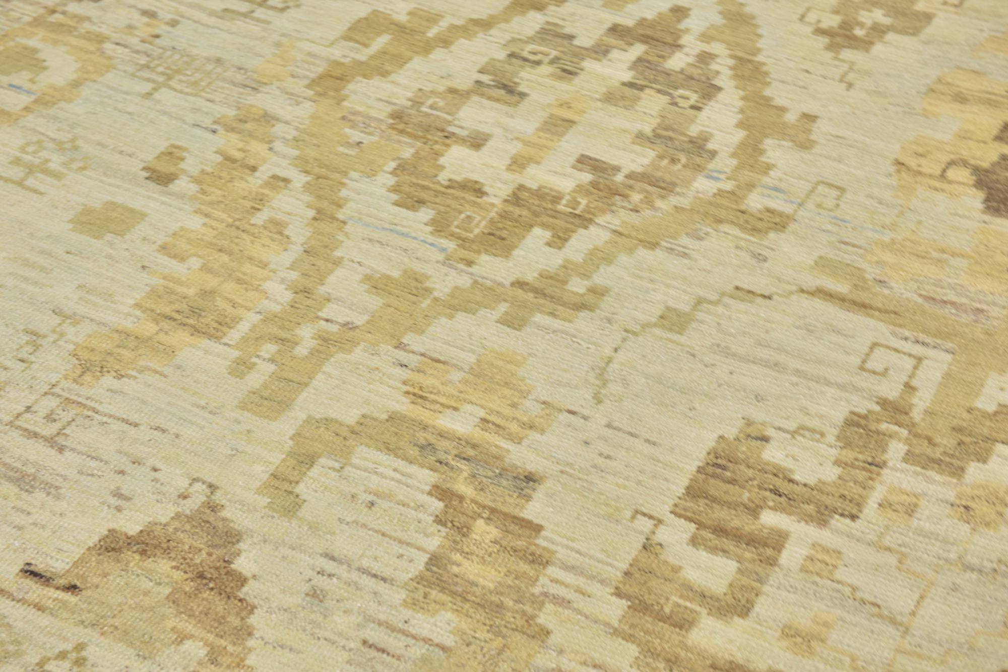 12' 2 x 15' 6 Hand Knotted Oushak Wool Rug
