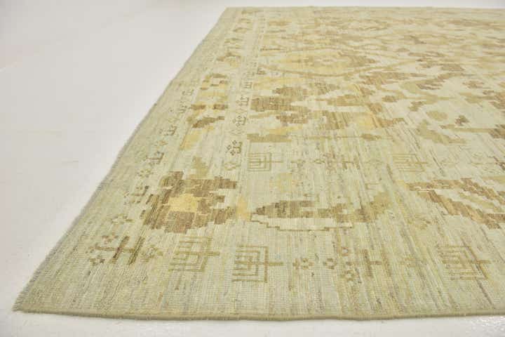 12' 2 x 15' 6 Hand Knotted Oushak Wool Rug