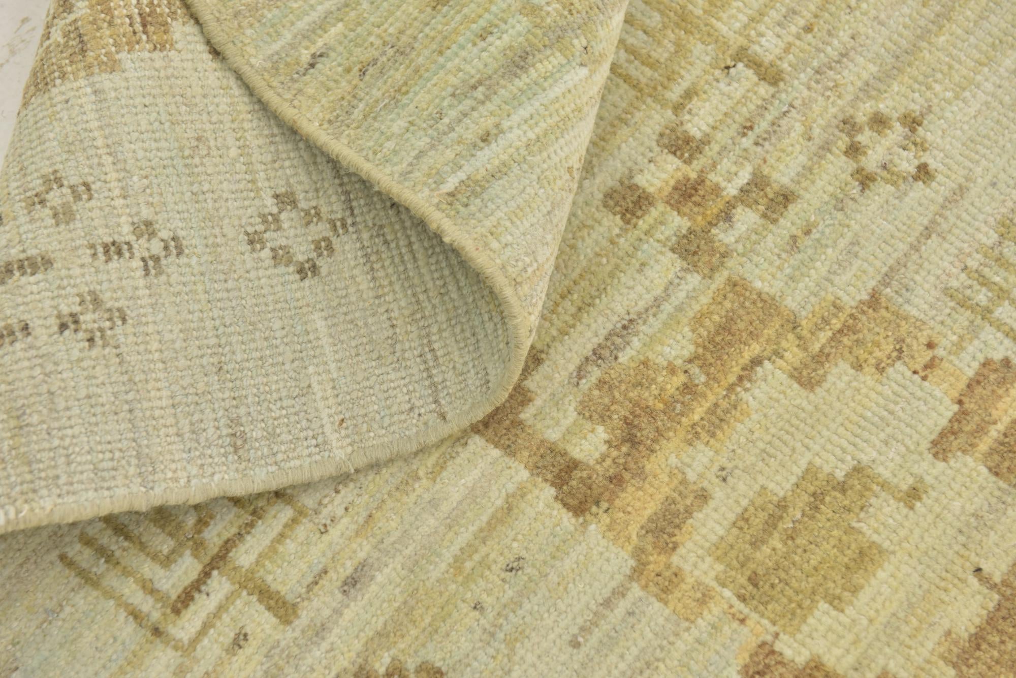 12' 2 x 15' 6 Hand Knotted Oushak Wool Rug