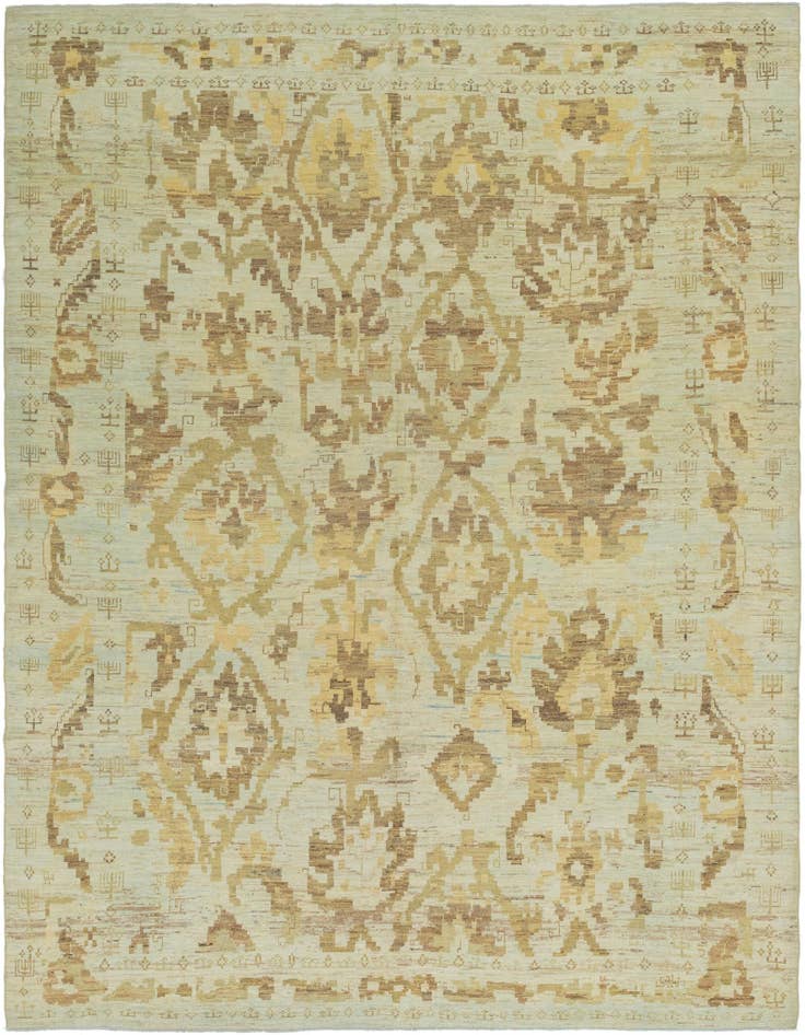 Detail image of 12' 2 x 15' 6 Hand Knotted Oushak Wool Rug