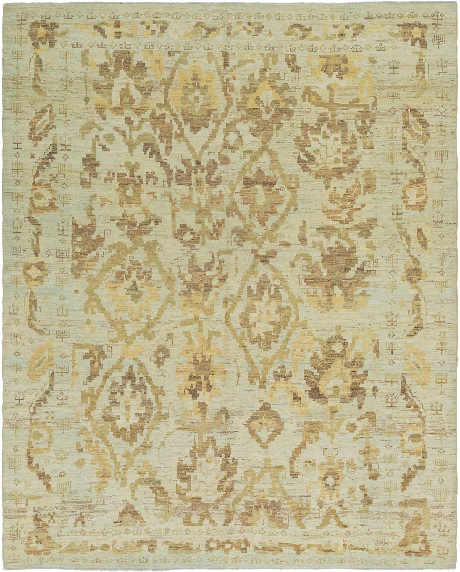 12' 2 x 15' 6 Hand Knotted Oushak Wool Rug