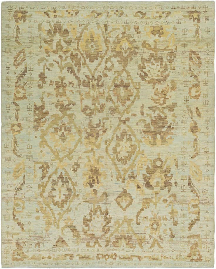 Detail image of 12' 2 x 15' 6 Hand Knotted Oushak Wool Rug