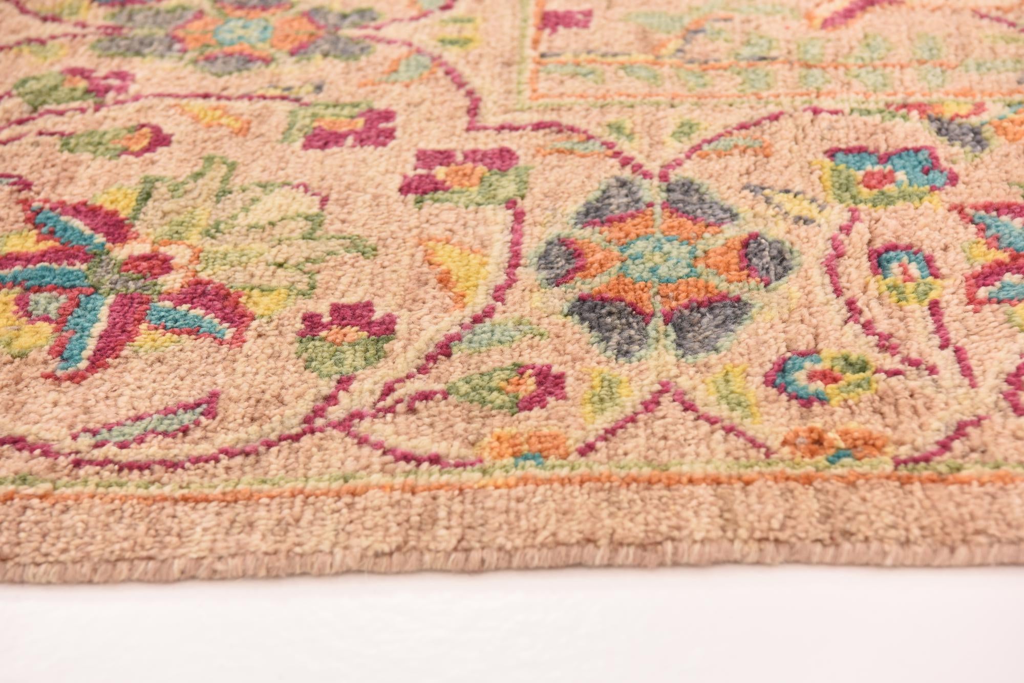 10' x 13' 5 Hand Knotted Oushak Wool Rug