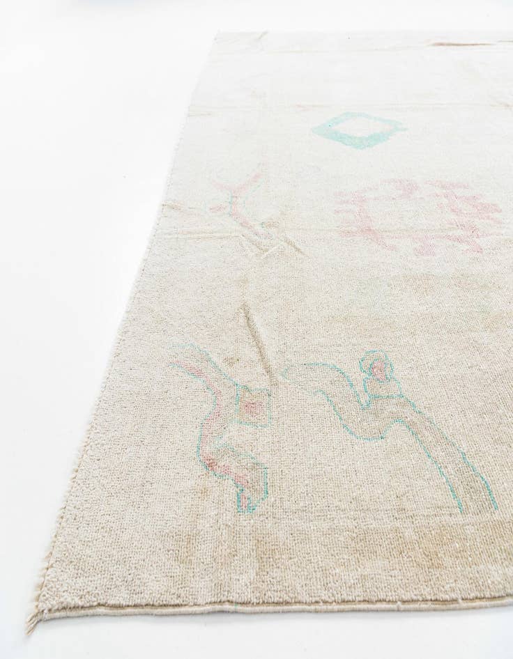 Detail image of 9' 9 x 13' 10  Hand Knotted Oushak Wool Rug