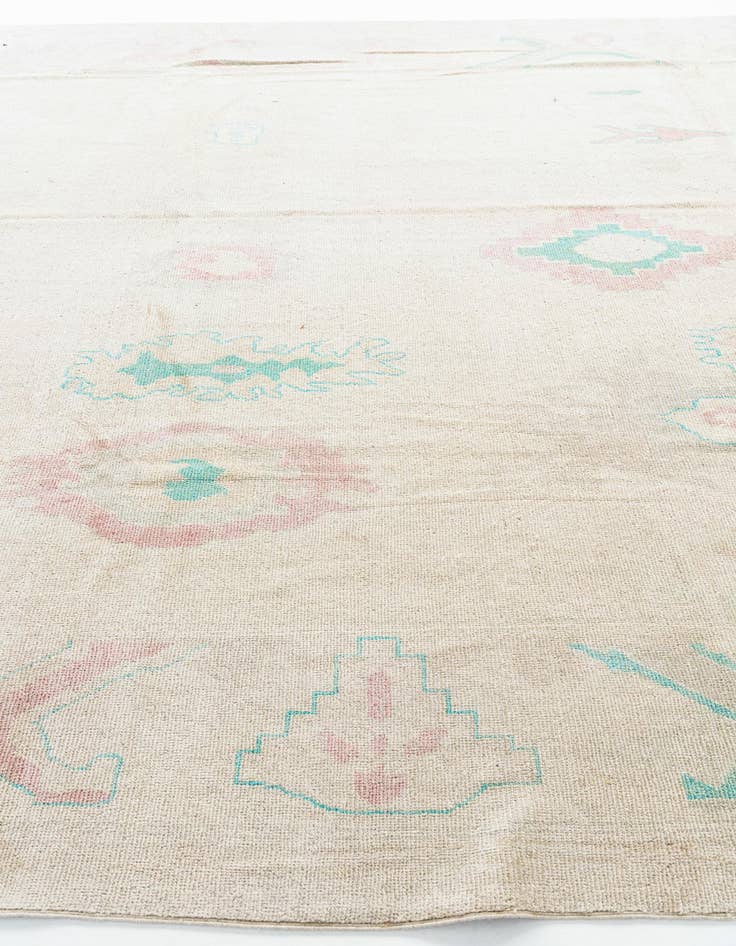 Detail image of 9' 9 x 13' 10  Hand Knotted Oushak Wool Rug