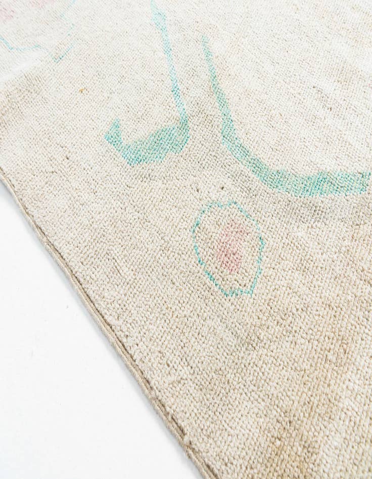Detail image of 9' 9 x 13' 10 Hand Knotted Oushak Wool Rug