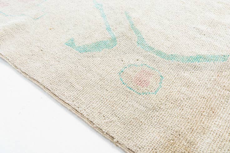 Detail image of 9' 9 x 13' 10 Hand Knotted Oushak Wool Rug