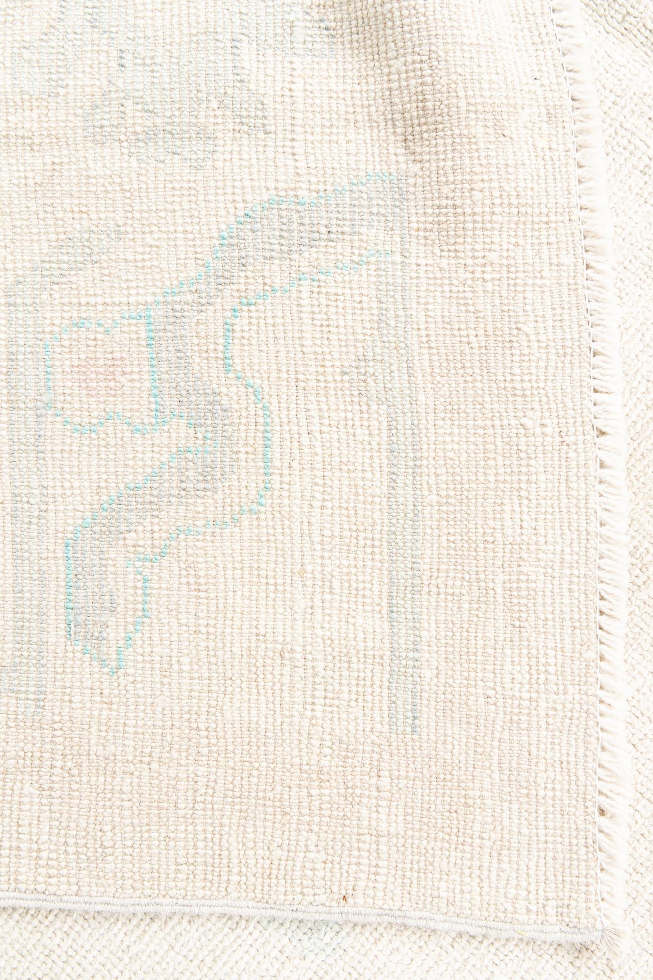 9' x 11' 5 Hand Knotted Oushak Wool Rug