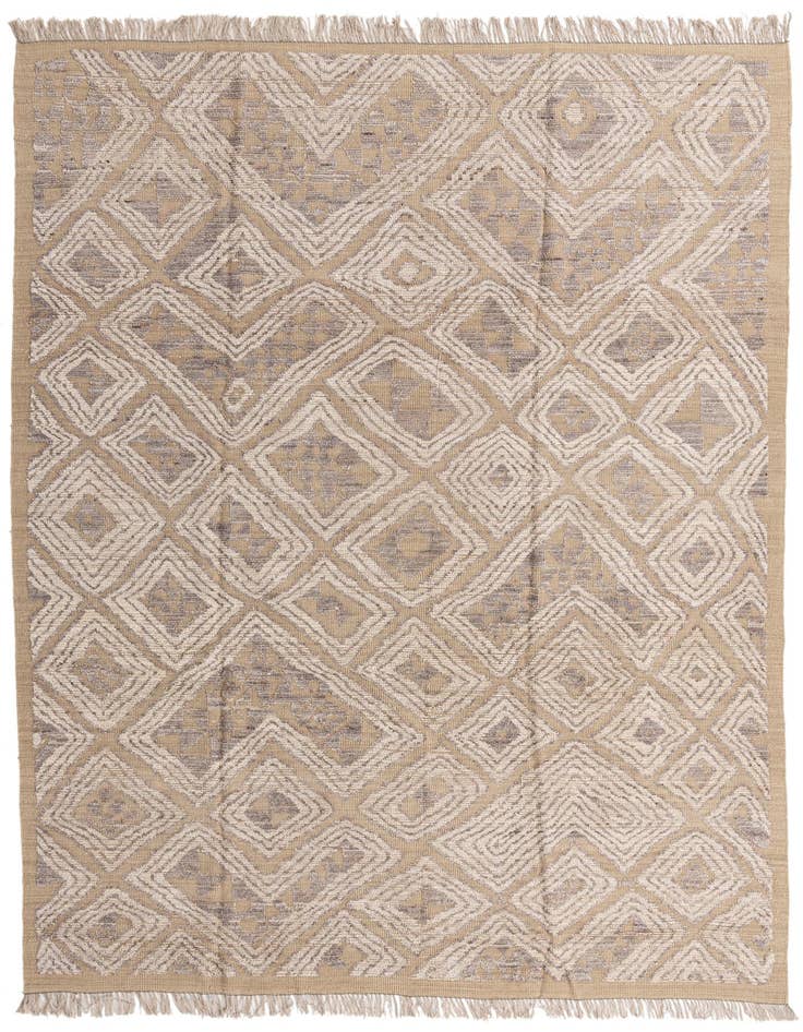 Detail image of 9' 1 x 12' 6 Hand Knotted Oushak Wool Rug
