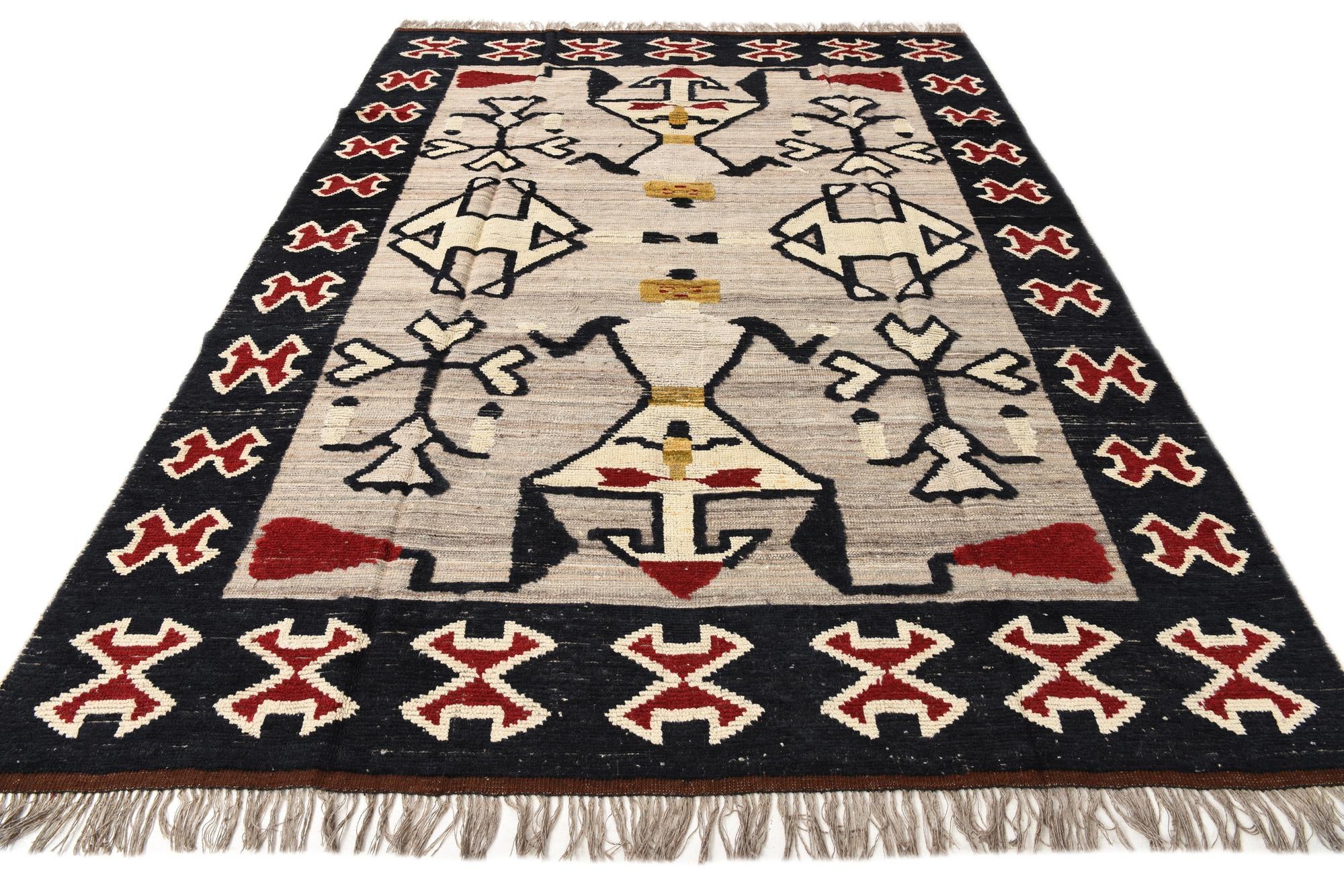 7' 9 x 10' 5 Hand Knotted Oushak Wool Rug