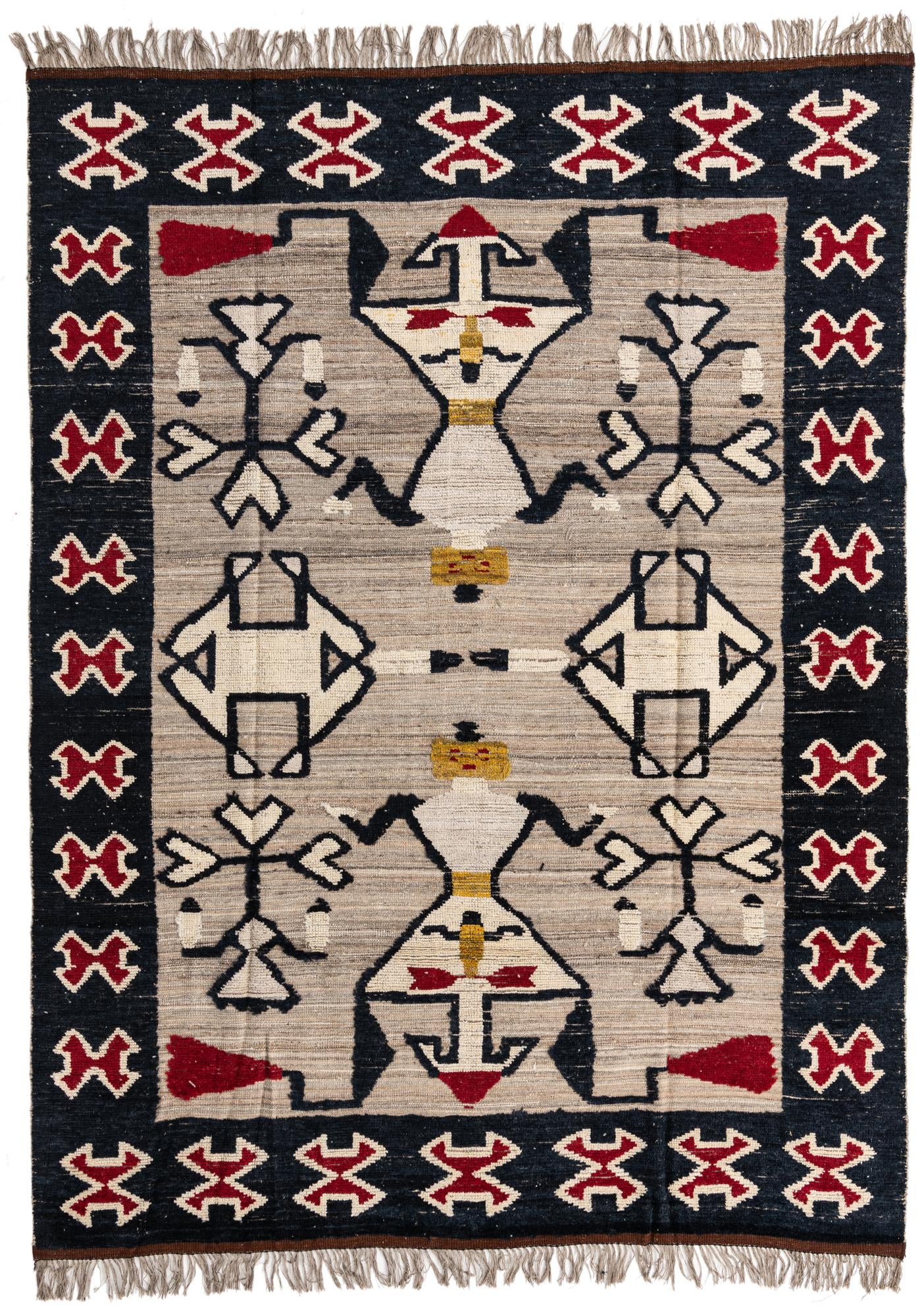 7' 9 x 10' 5 Hand Knotted Oushak Wool Rug