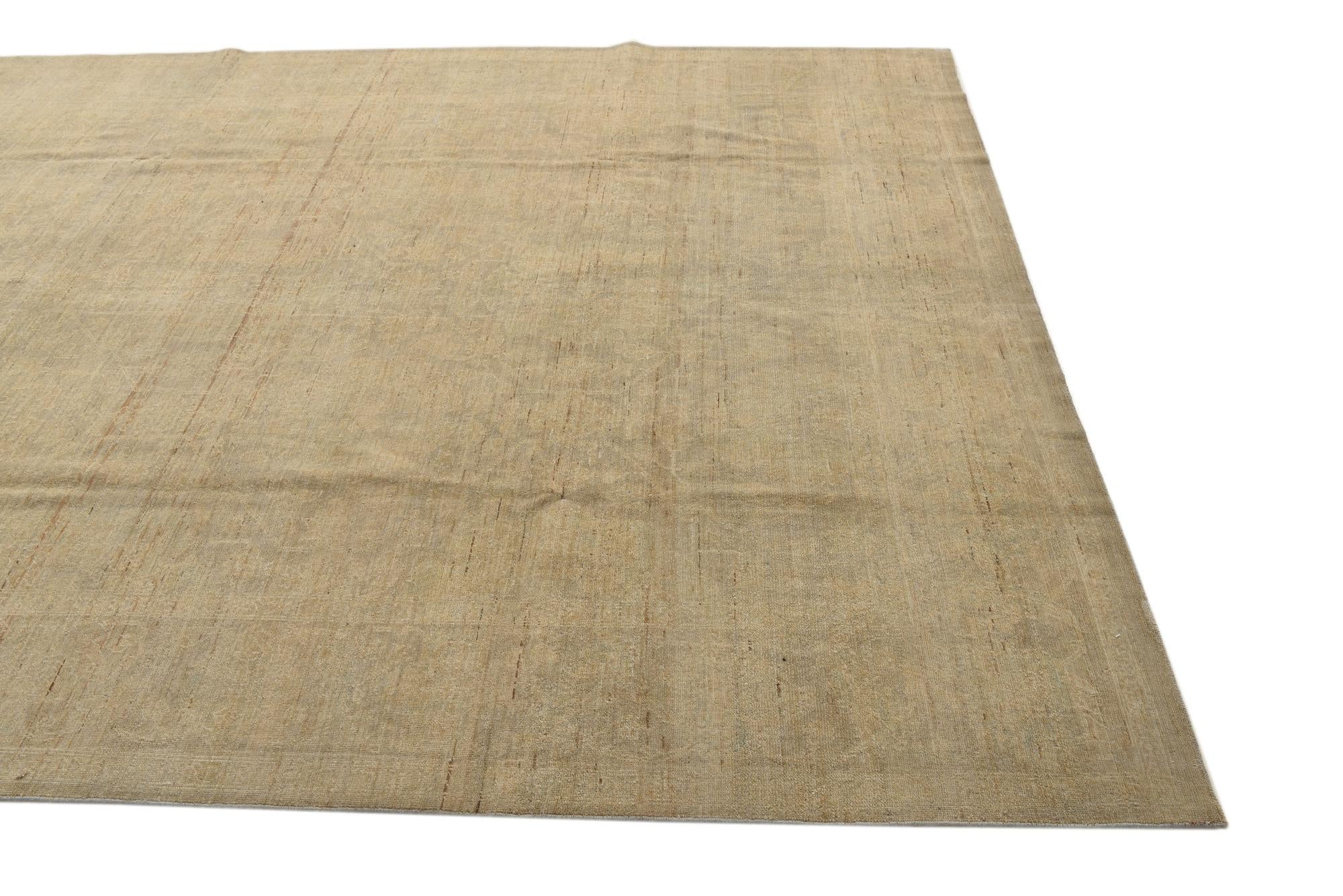 7' 10 x 10' 4 Hand Knotted Oushak Wool Rug