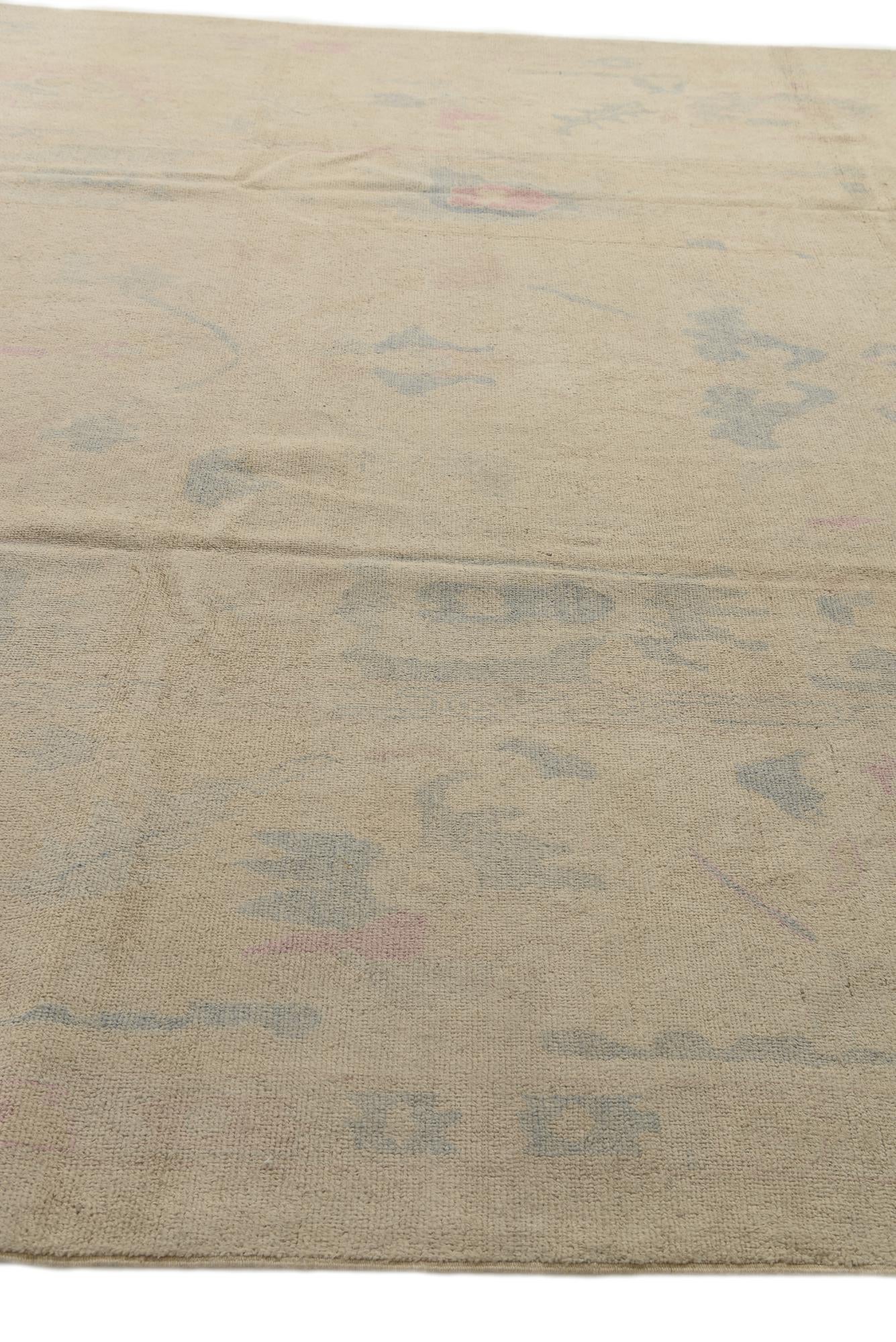 9' 9 x 14' Hand Knotted Oushak Wool Rug