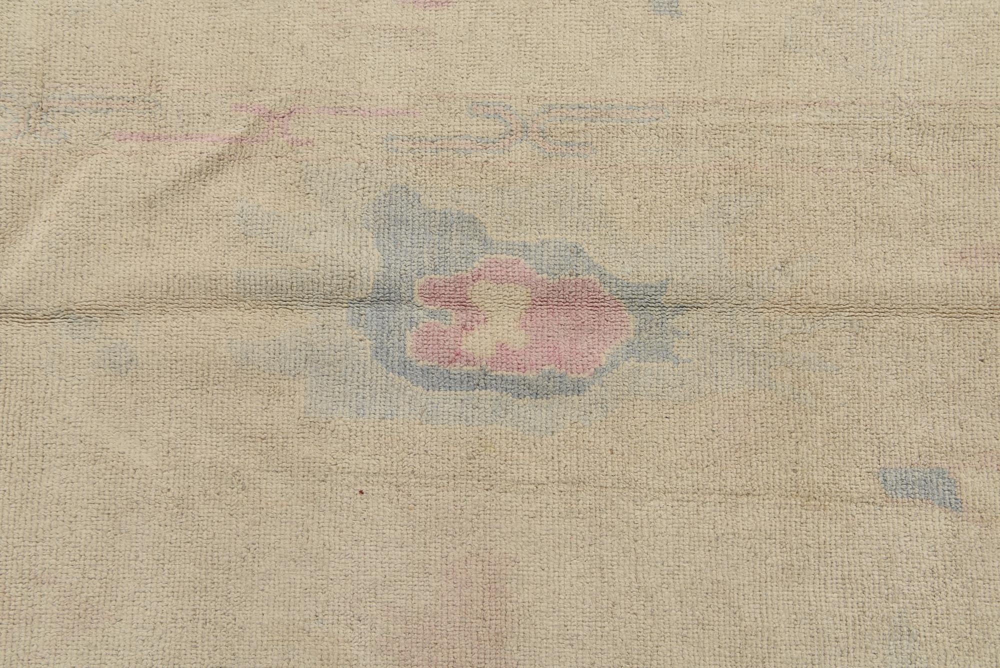 9' 9 x 14' Hand Knotted Oushak Wool Rug