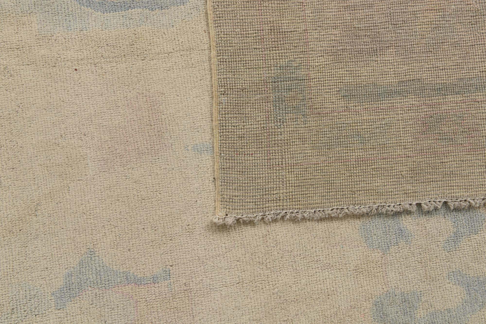 9' 9 x 14' Hand Knotted Oushak Wool Rug
