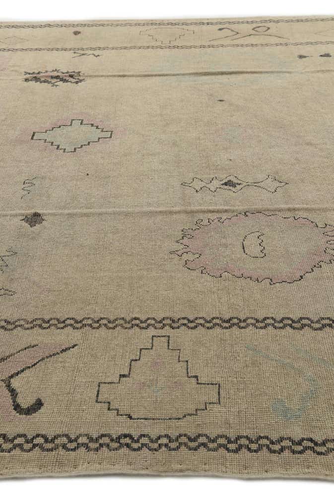 9' 5 x 11' 5 Hand Knotted Oushak Wool Rug