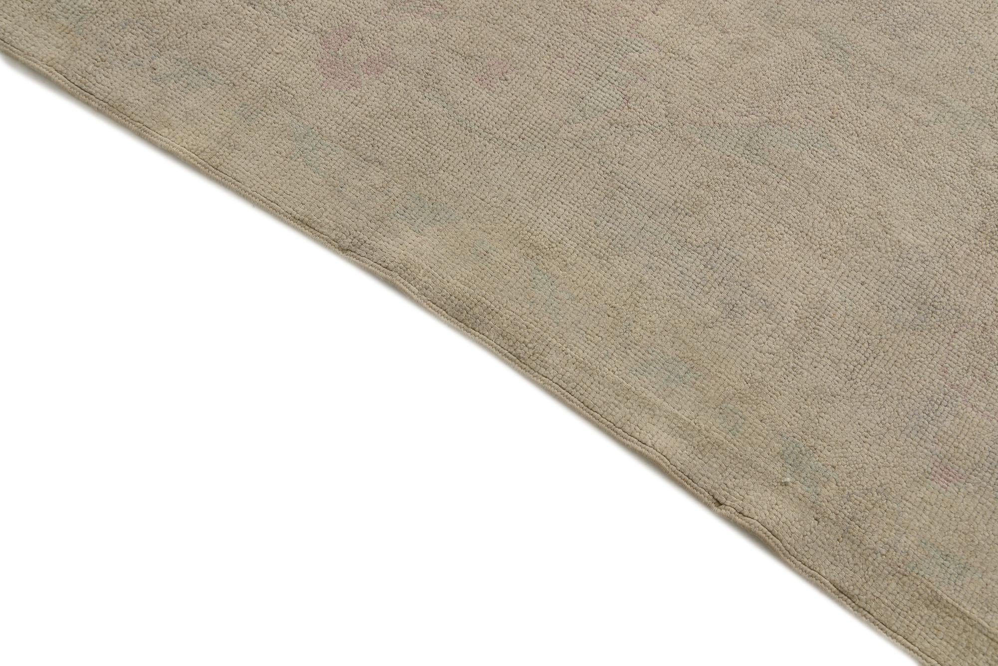 8' 7 x 10' 10 Hand Knotted Oushak Wool Rug