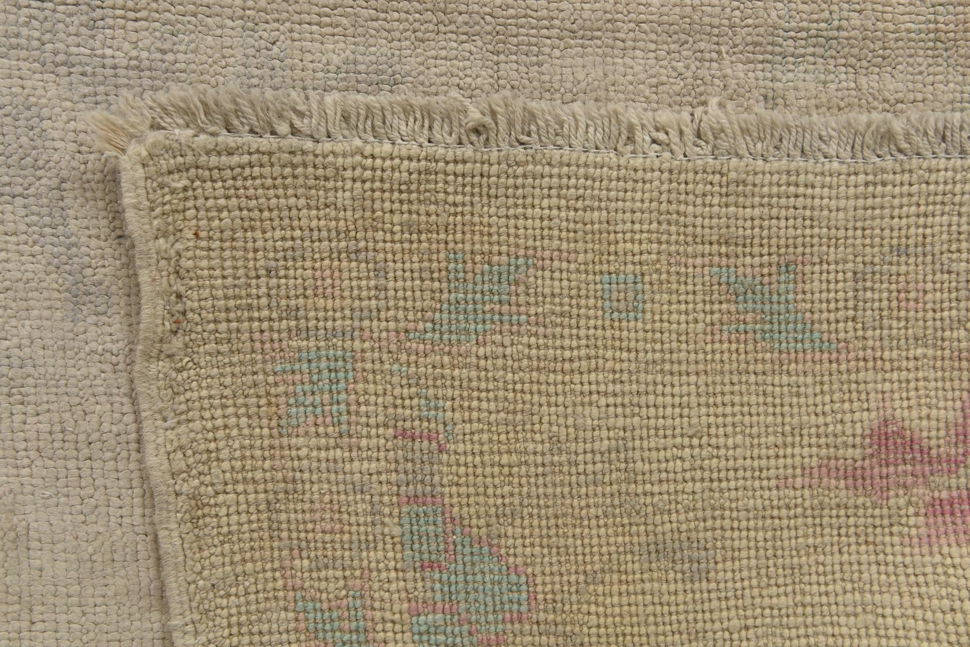 8' 7 x 10' 10 Hand Knotted Oushak Wool Rug