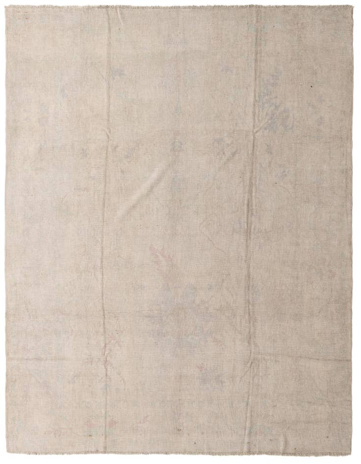 Detail image of 8' 7 x 10' 10 Hand Knotted Oushak Wool Rug