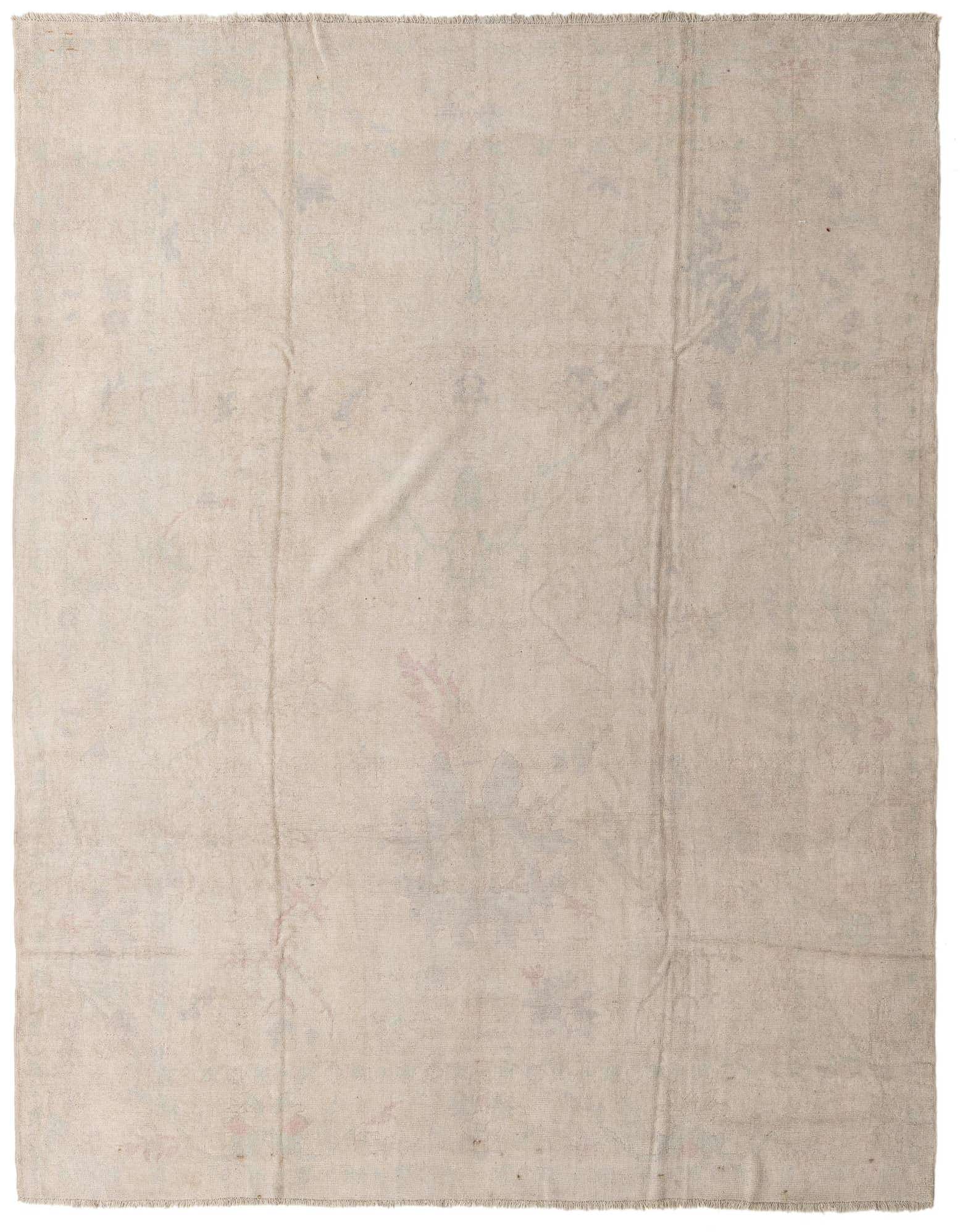8' 7 x 10' 10 Hand Knotted Oushak Wool Rug