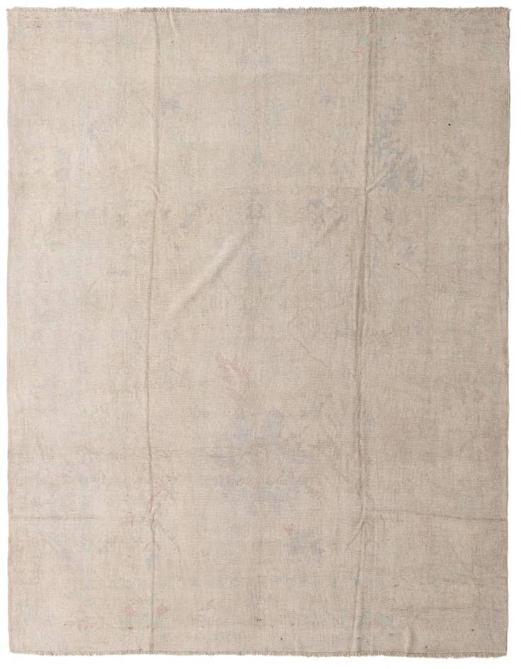 Detail image of 8' 7 x 10' 10 Hand Knotted Oushak Wool Rug