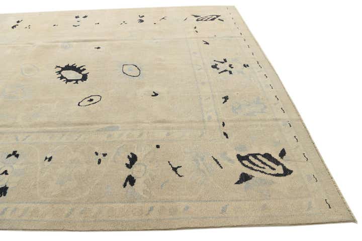 8' 10 x 12' Hand Knotted Oushak Wool Rug
