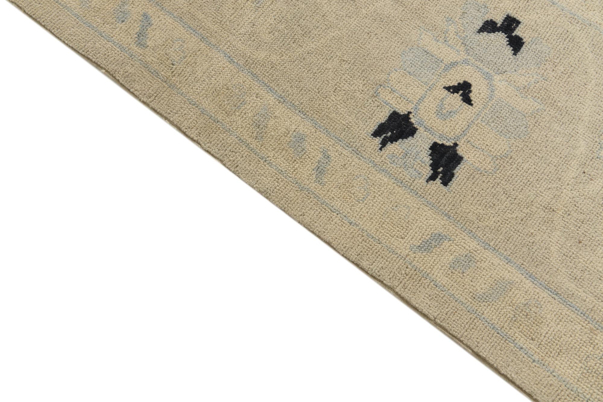 8' 10 x 12' Hand Knotted Oushak Wool Rug