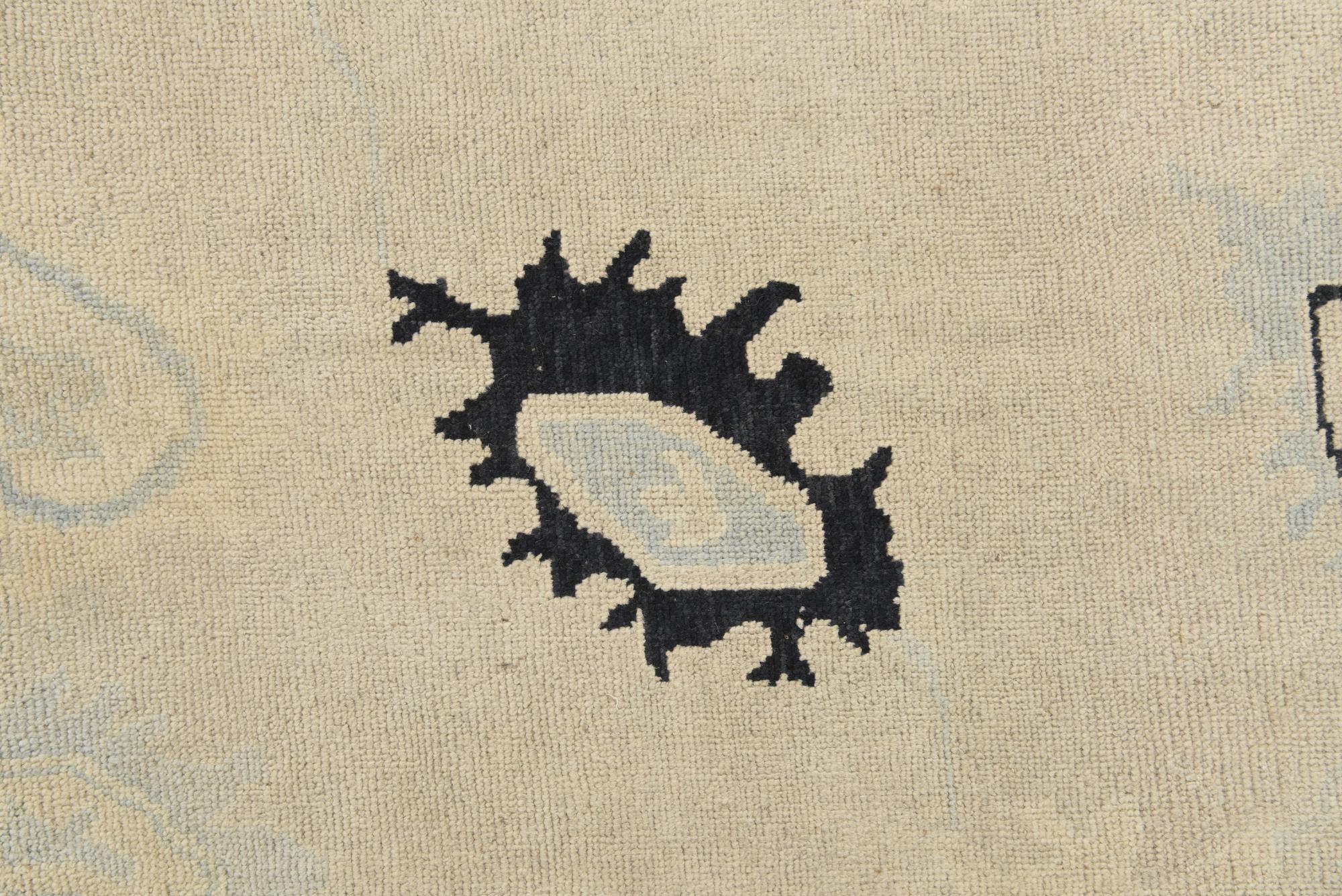 8' 10 x 12' Hand Knotted Oushak Wool Rug