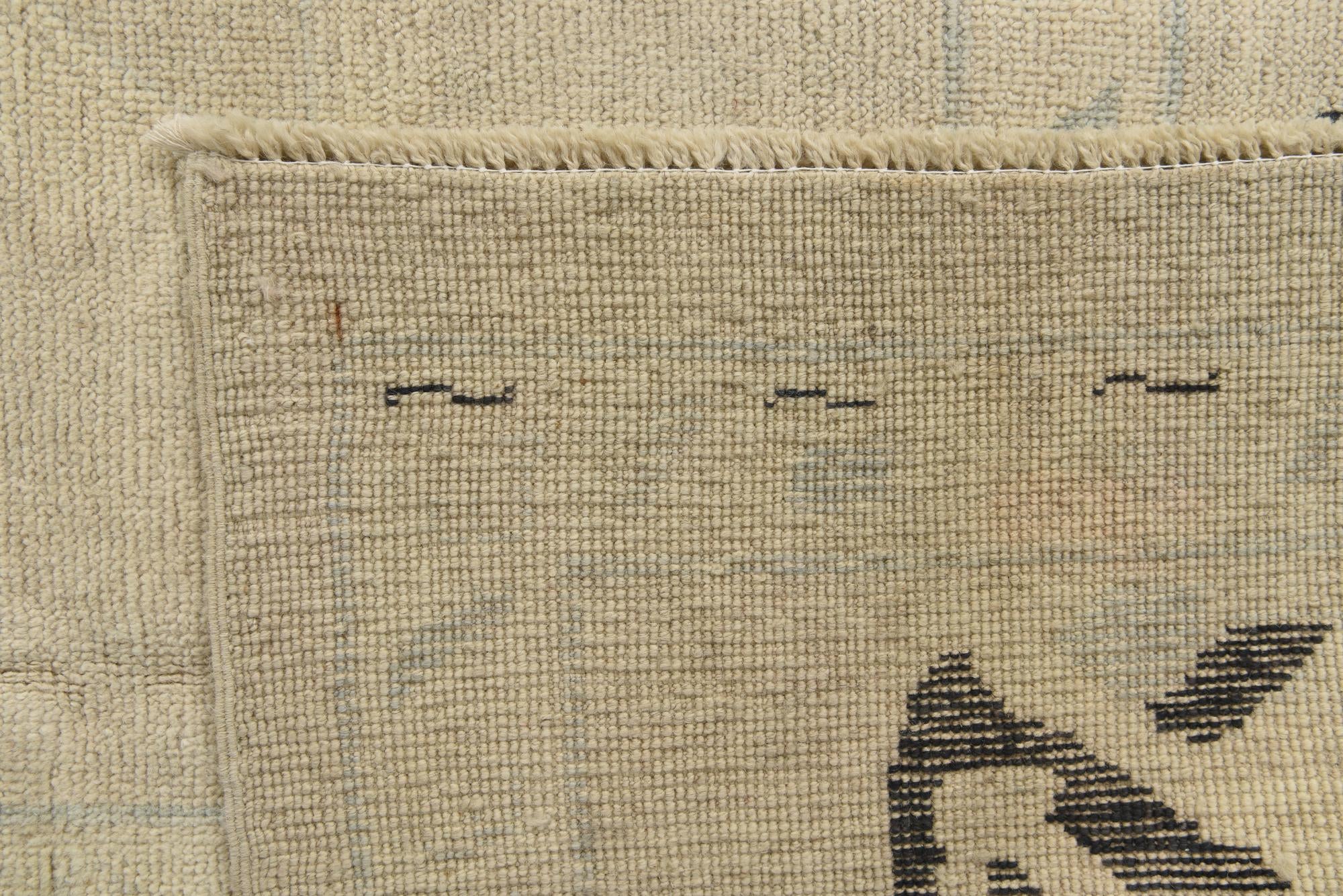 8' 10 x 12' Hand Knotted Oushak Wool Rug