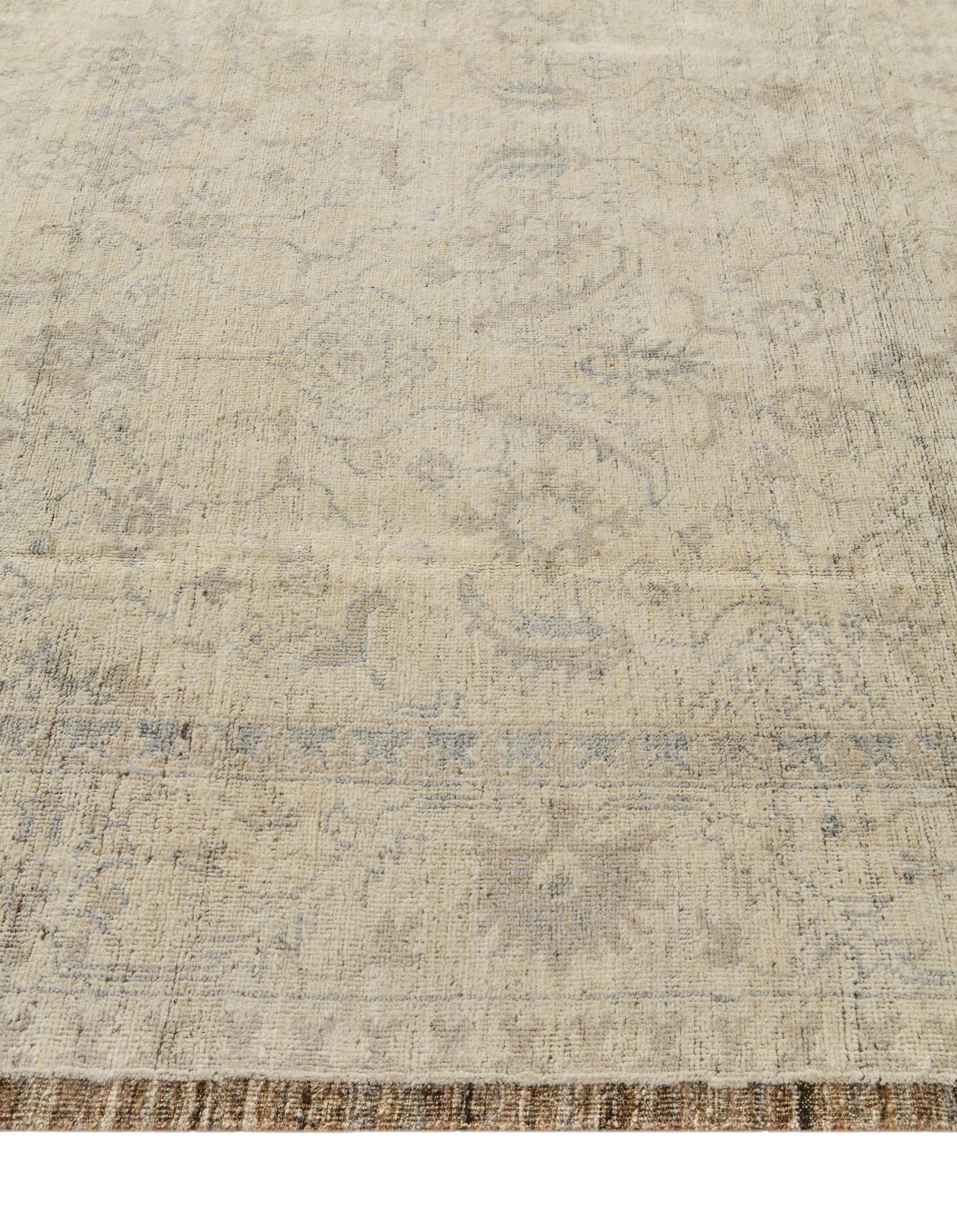 8' 4 x 9' 10 Hand Knotted Oushak Wool Rug