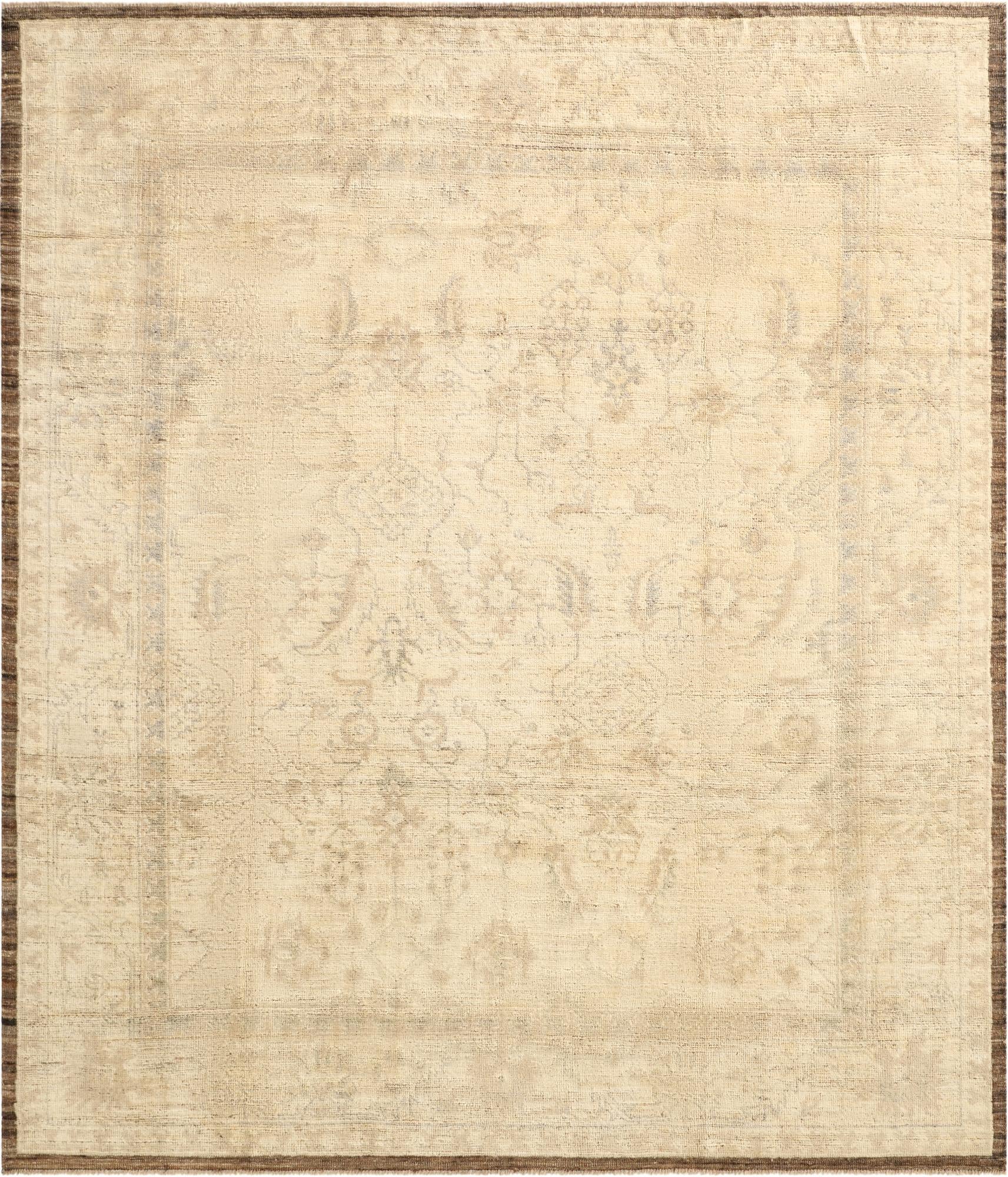 8' 4 x 9' 10 Hand Knotted Oushak Wool Rug