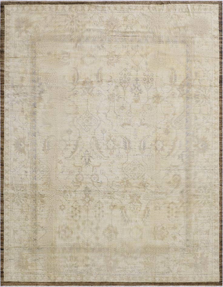 Detail image of 8' 4 x 9' 10 Hand Knotted Oushak Wool Rug