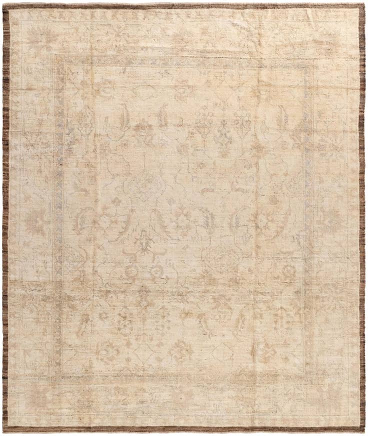 Detail image of 8' 4 x 9' 10 Hand Knotted Oushak Wool Rug