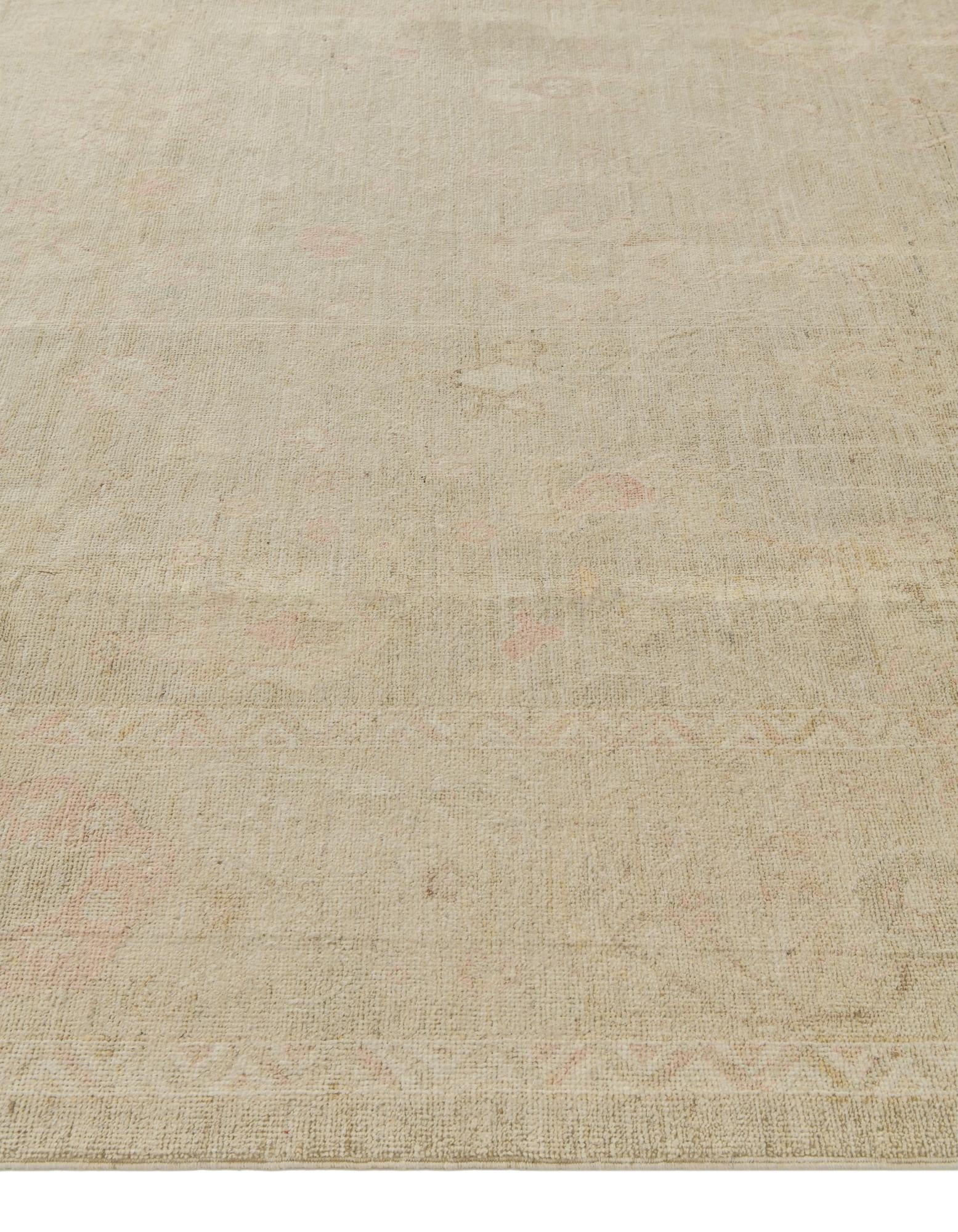 8' x 9' 10 Hand Knotted Oushak Wool Rug