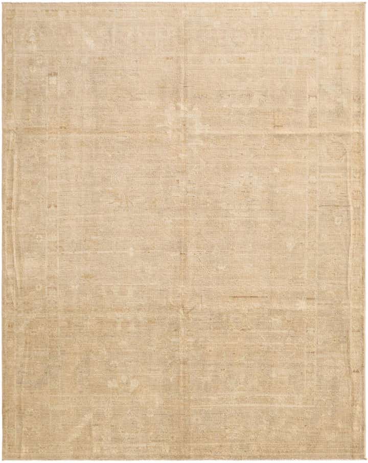 7' 9 x 9' 8 Hand Knotted Oushak Wool Rug