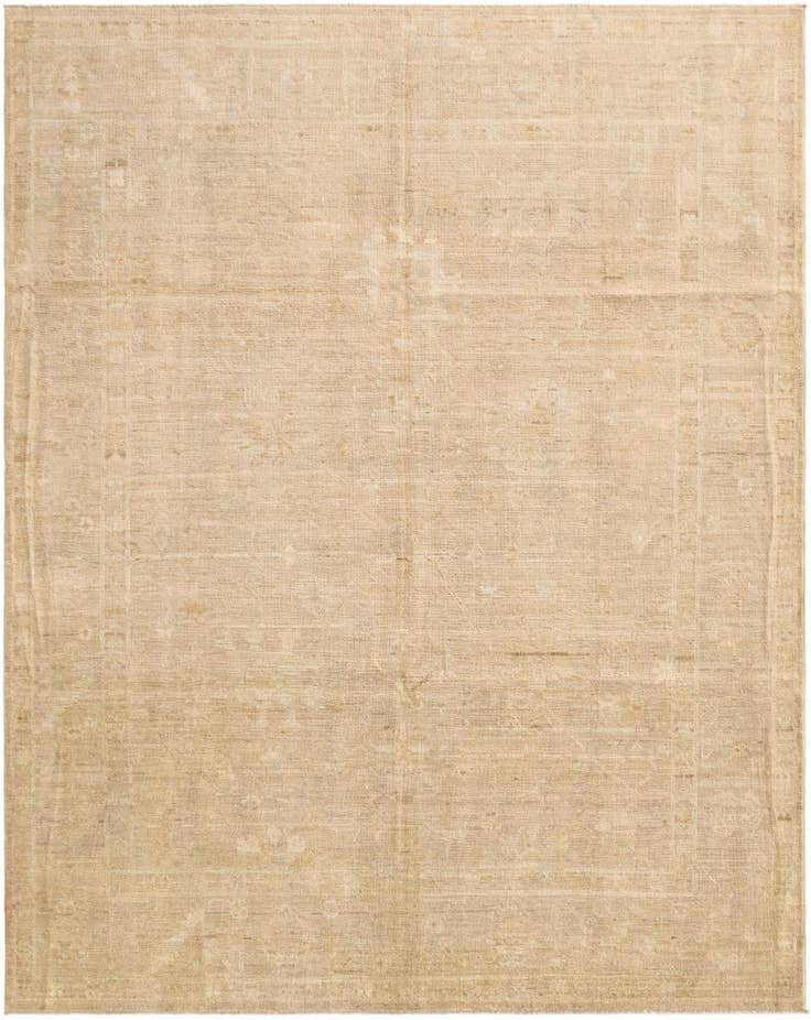 Detail image of 7' 9 x 9' 8 Hand Knotted Oushak Wool Rug