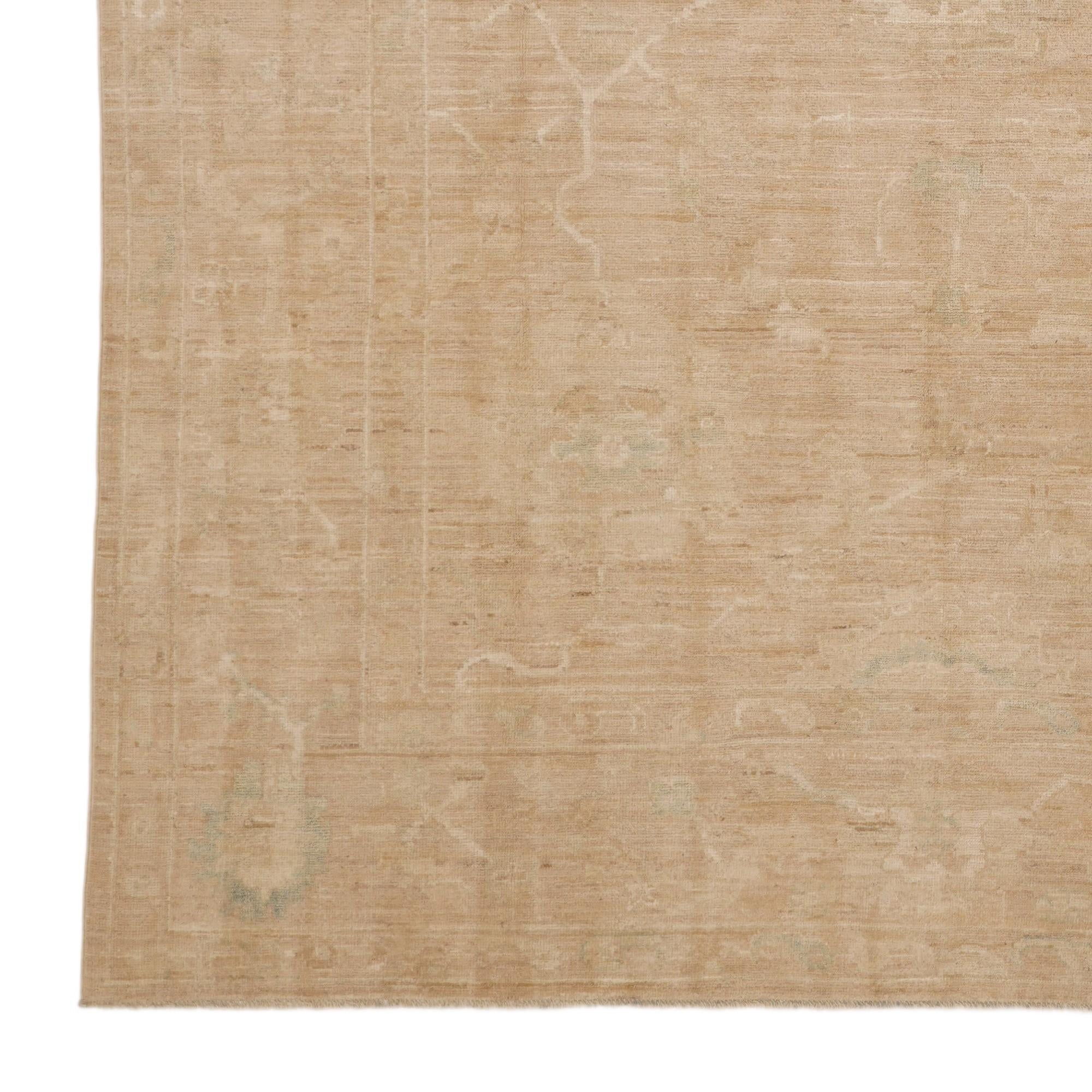 8' 3 x 10' Hand Knotted Oushak Wool Rug