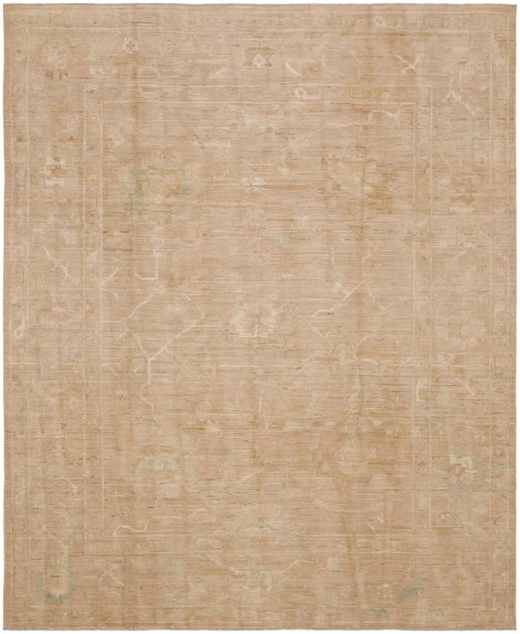 Detail image of 8' 3 x 10' Hand Knotted Oushak Wool Rug