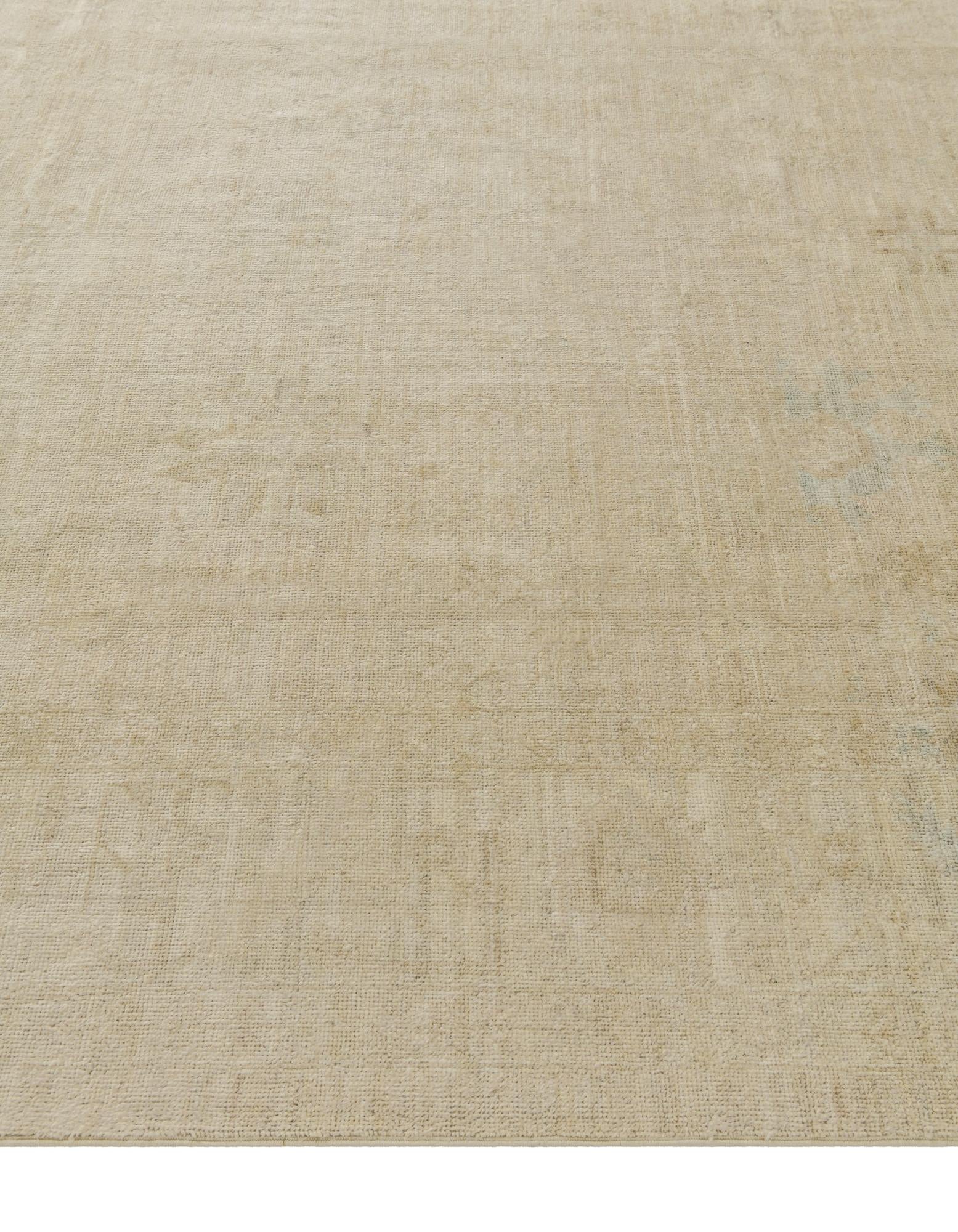 8' 2 x 9' 7 Hand Knotted Oushak Wool Rug