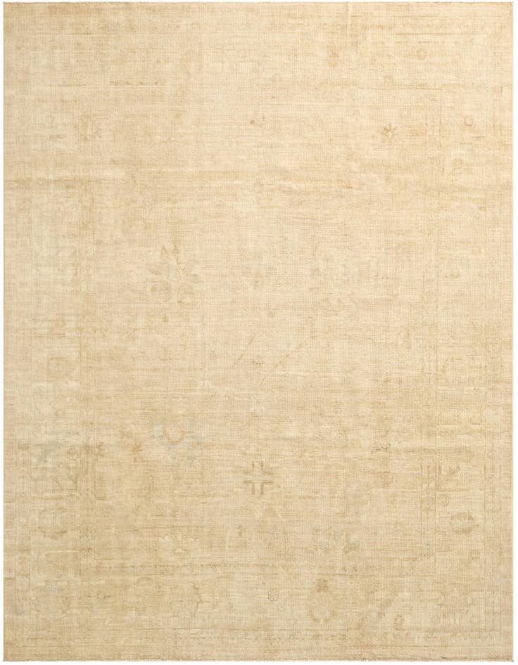 Detail image of 8' 2 x 9' 7 Hand Knotted Oushak Wool Rug