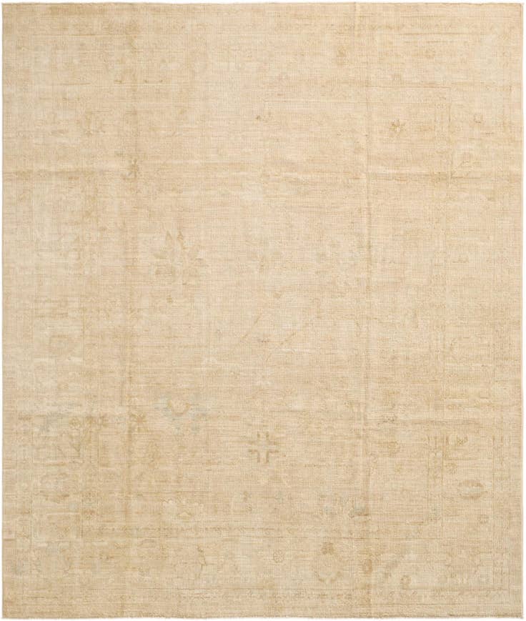 Detail image of 8' 2 x 9' 7 Hand Knotted Oushak Wool Rug