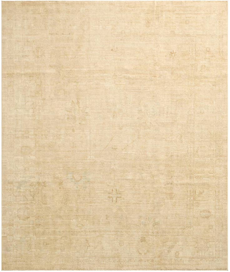 Detail image of 8' 2 x 9' 7 Hand Knotted Oushak Wool Rug