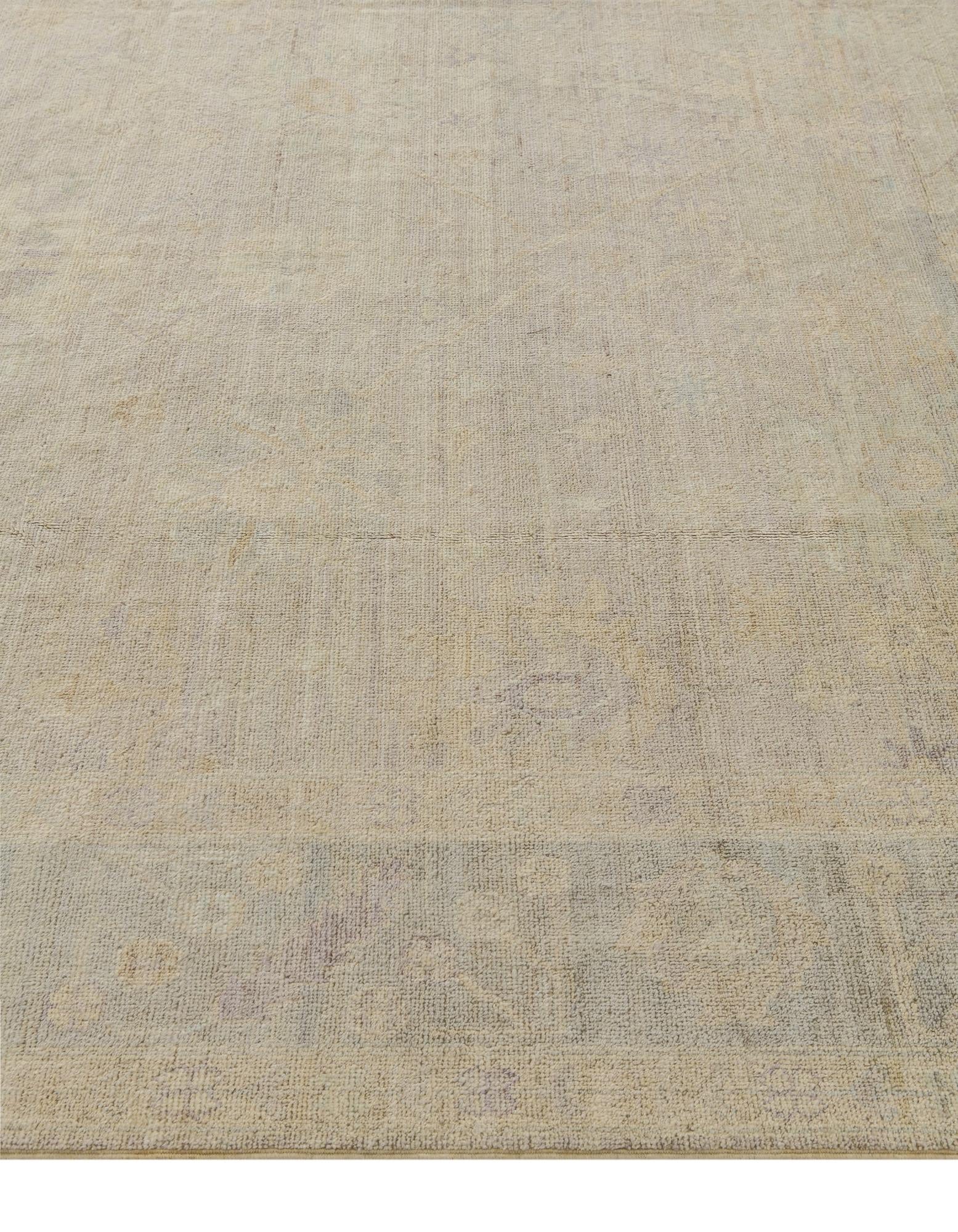 7' 8 x 10' Hand Knotted Oushak Wool Rug