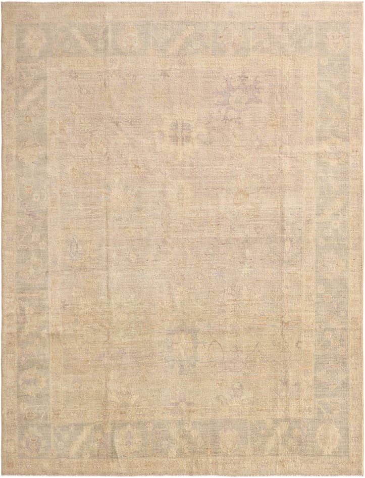 Detail image of 7' 8 x 10' Hand Knotted Oushak Wool Rug