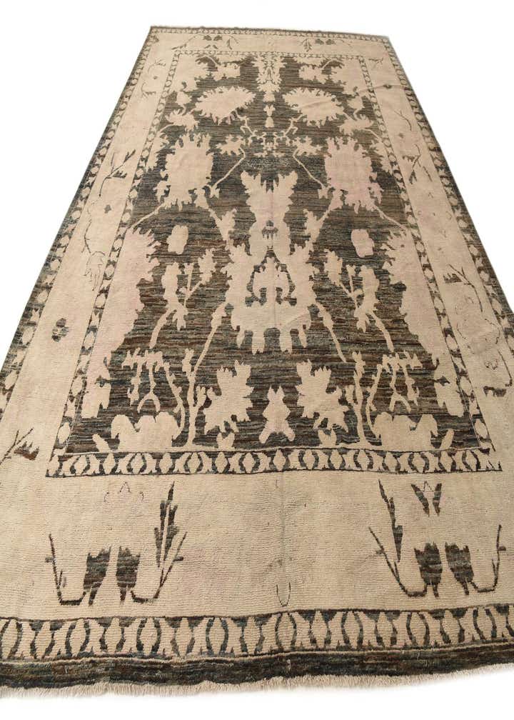 11' 9 x 15' 2 Hand Knotted Oushak Wool Rug