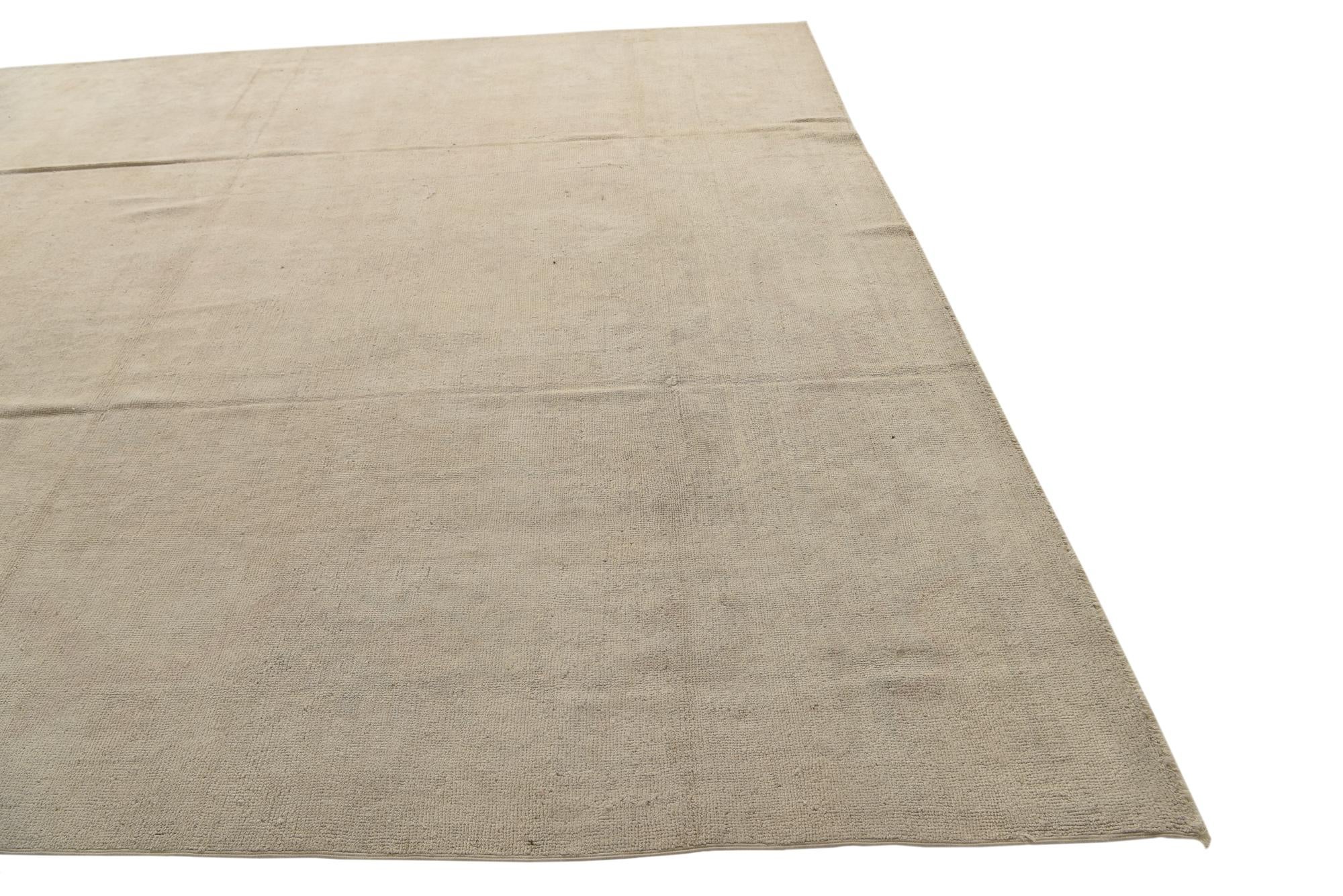 9' 10 x 13' Hand Knotted Oushak Wool Rug
