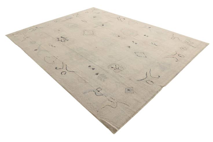 Detail image of 9' x 11' 7 Hand Knotted Oushak Wool Rug