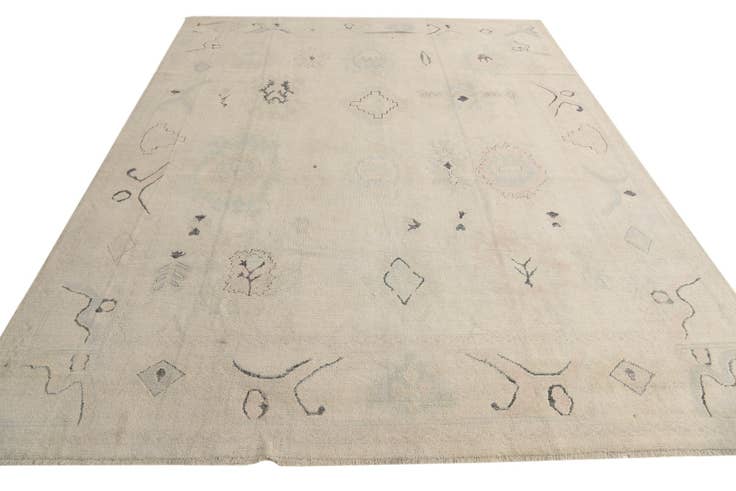 Detail image of 9' x 11' 7 Hand Knotted Oushak Wool Rug